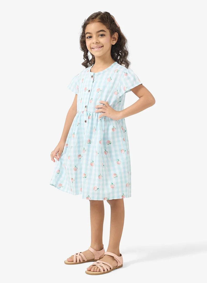 Pinata Blue Printed  Summer Dress